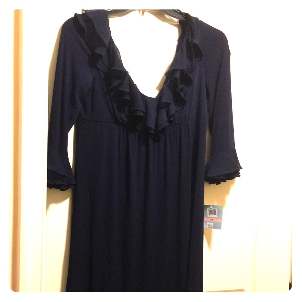 Suzi Chin for Maggy Boutique Midnight Blue Dress